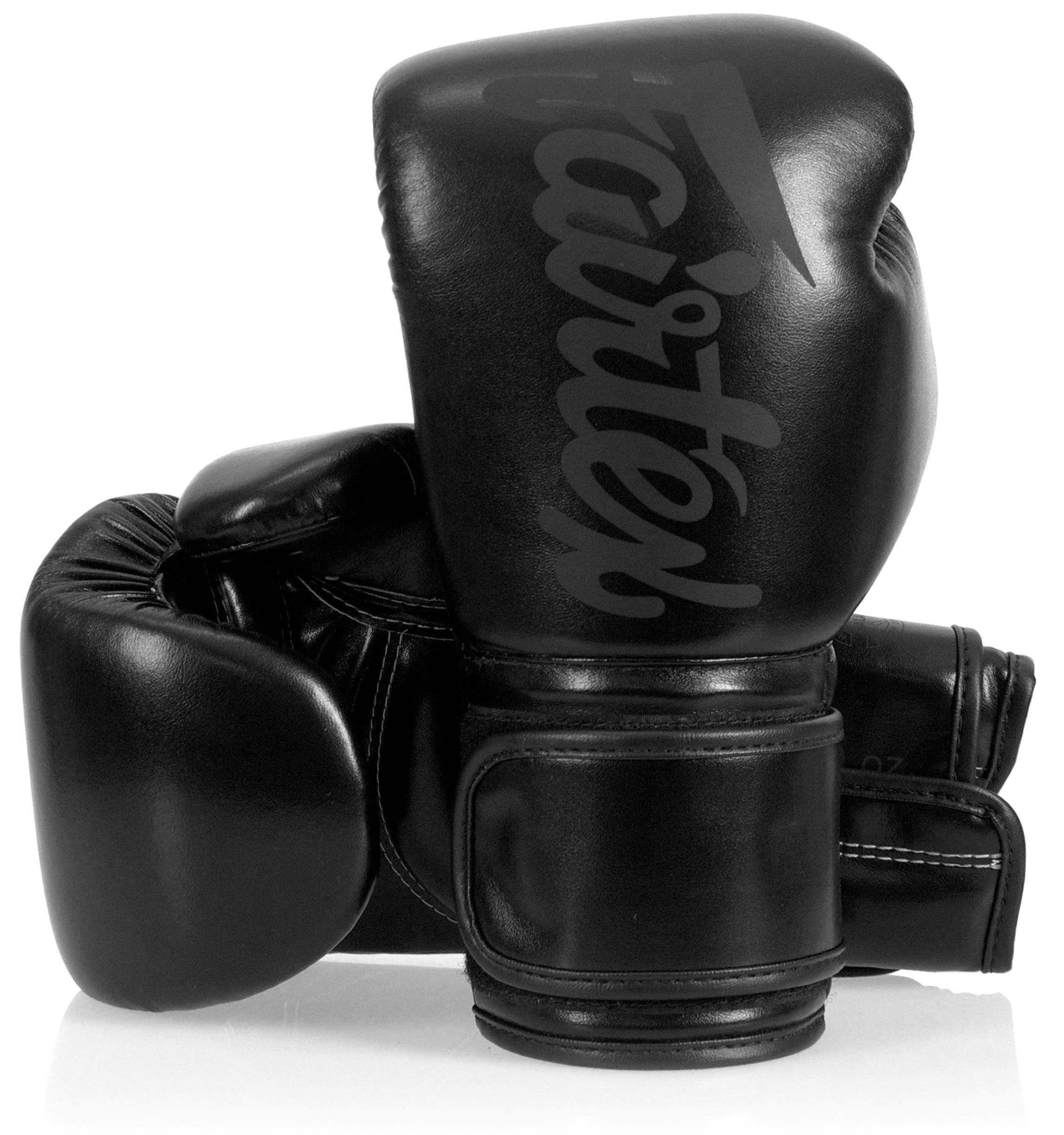 Fairtex BGV14SB Solid Black Muay Thai Boxing Glove