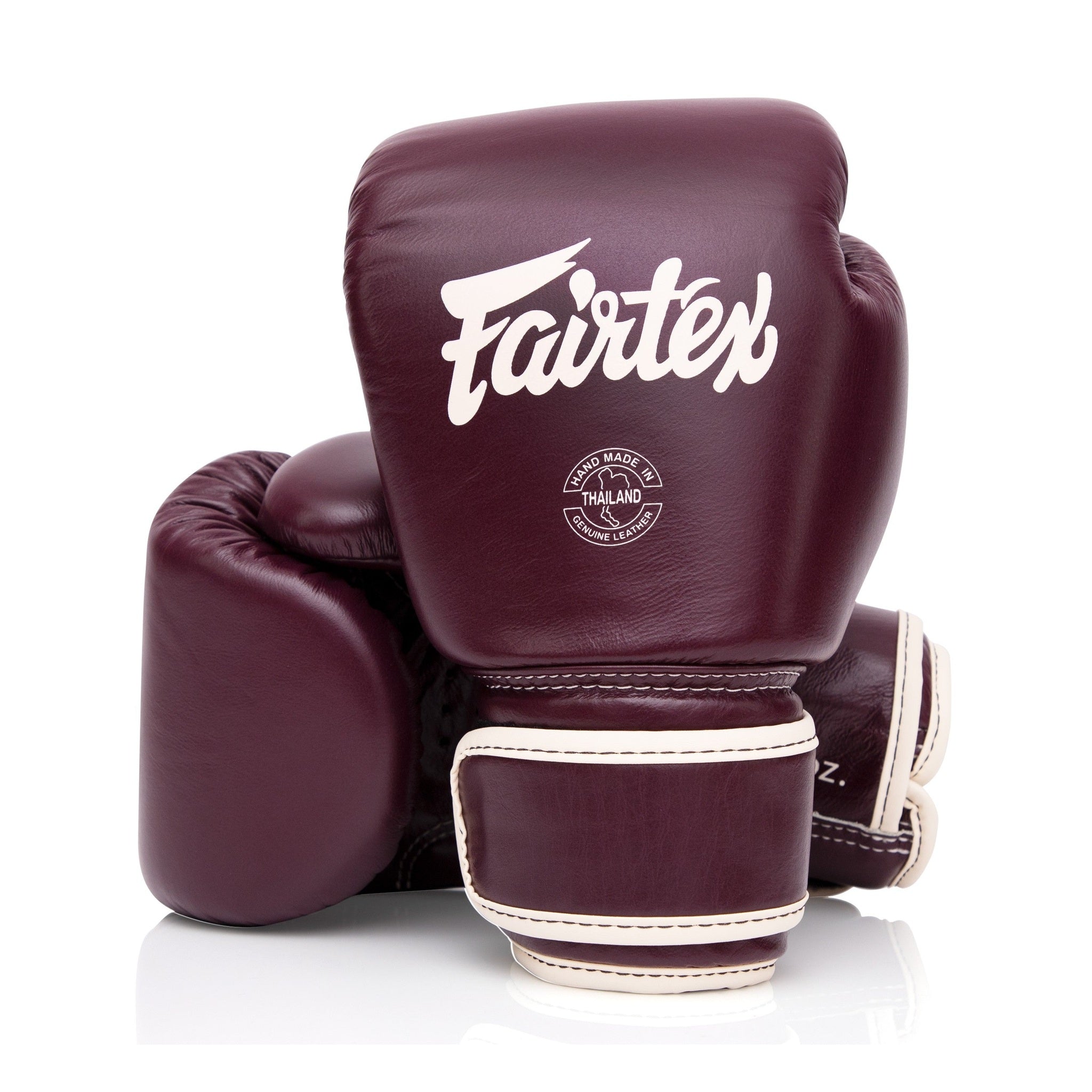 fairtex handschuhe Fairtex BGV16 Leather Muay Thai Boxing Gloves, Maroon / 8 oz