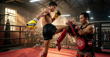 The Trainer's Armor: Why Muay Thai Coaches Wear Belly Pads