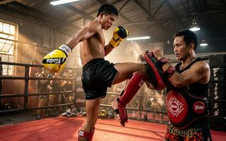 The Trainer's Armor: Why Muay Thai Coaches Wear Belly Pads