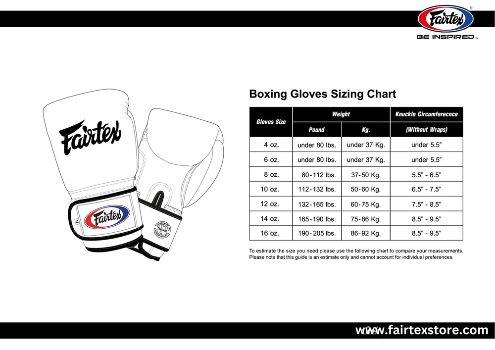 Fairtex BGV19 Deluxe Tight-Fit Gloves