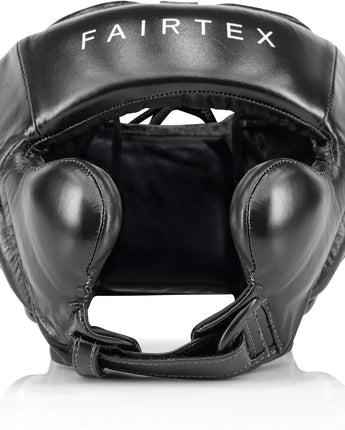 Title: Fairtex HG18 Pro Boxing Headguard – Hybrid Competition & Training Headgear with Enhanced Vision and Full-Protection Padding | Genuine Leather, Handmade in Thailand