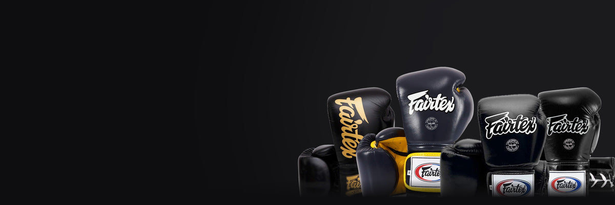 Fairtex boxing gloves: Glory BGLG1, BGV9, BGV1 and BGL6