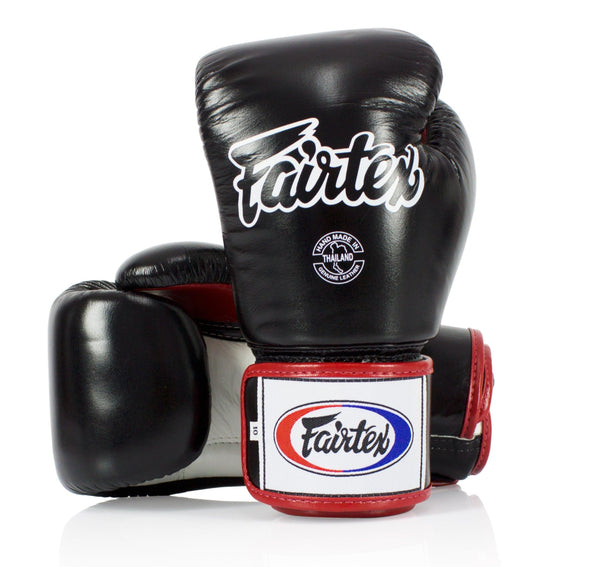 Fairtex BGV1 Black/White/Red Muay Thai Boxing Glove - Fairtex Store