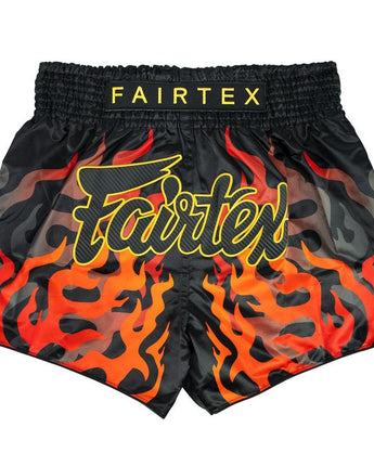 Fairtex BS1921 Black Volcano Slim Cut Muay Thai Boxing Short - Fairtex Store