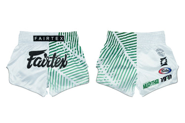 FairtexBS1923 Racer White Slim Cut Muay Thai Boxing Shorts - Fairtex Store