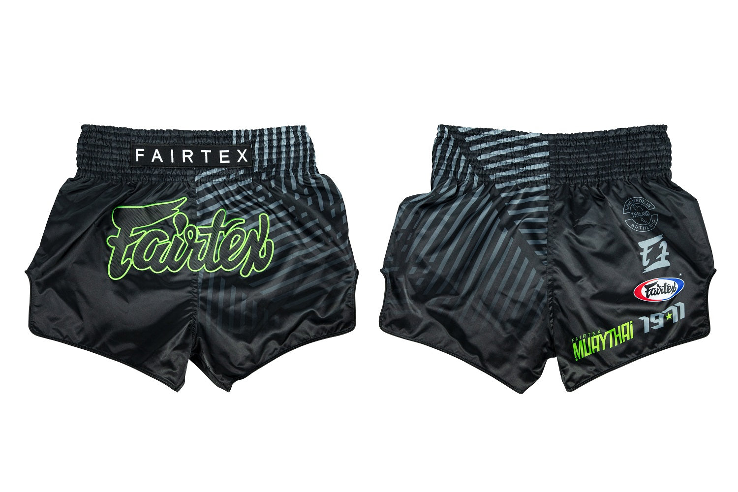 Fairtex BS1924 Racer Black Slim Cut Muay Thai Boxing Shorts - Fairtex Store