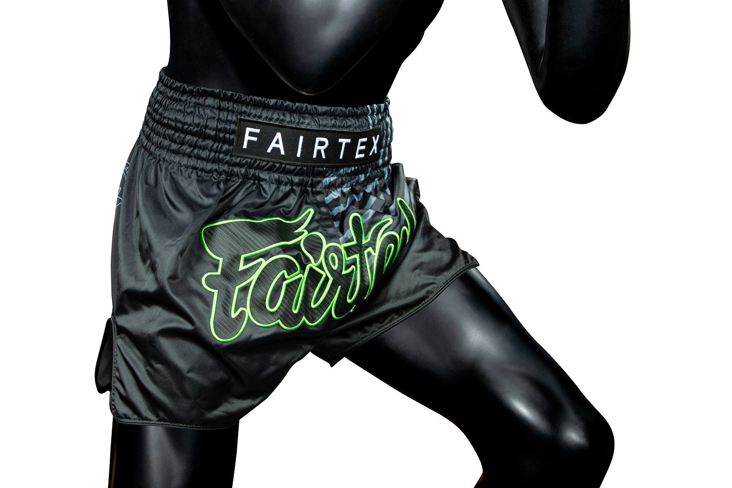 Fairtex BS1924 Racer Black Slim Cut Muay Thai Boxing Shorts - Fairtex Store