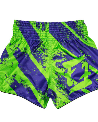 Fairtex BS1928 Green/Blue New Muay Thai Boxing Shorts Slim Cut