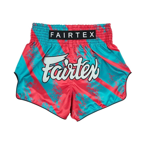 BS1929 Street King Pink/Blue New Muay Thai Boxing Shorts Slim Cut