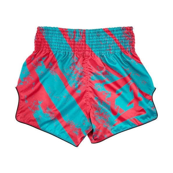 BS1929 Street King Pink/Blue New Muay Thai Boxing Shorts Slim Cut