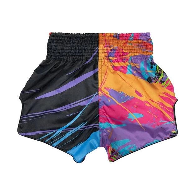 BS1934 World Music Black New Muay Thai Boxing Shorts (Small)- Sale