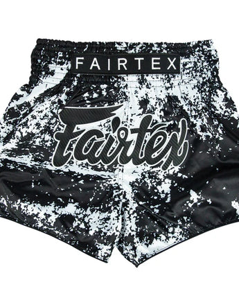 BS1949 Grunge Black Fairtex Slim Cut Muay Thai Boxing Shorts