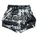 BS1949 Grunge Black Fairtex Slim Cut Muay Thai Boxing Shorts