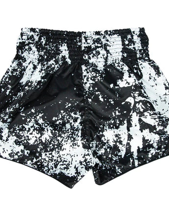BS1949 Grunge Black Fairtex Slim Cut Muay Thai Boxing Shorts