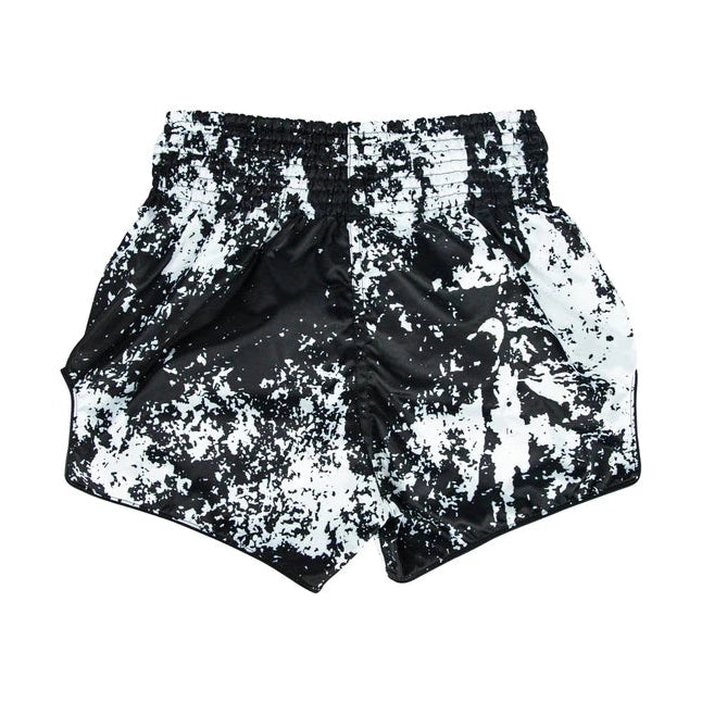 BS1949 Grunge Black Fairtex Slim Cut Muay Thai Boxing Shorts