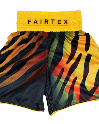 New Fairtex Boxing Trunks BT2002 - Yellow/Black Tiger Muay Thai Boxing Shorts