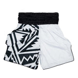 Fairtex Boxing Trunks, Muay Thai Boxing Shorts BT2003 - White/Black Monochrome - Fairtex Store