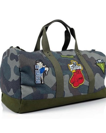 Fairtex BAG 24 Camo Duffel Bag – Heavy Duty Gym Carryall for MMA, Muay Thai, Boxing, Martial Arts & Training