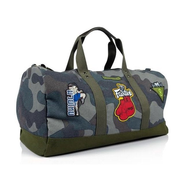 Fairtex BAG 24 Camo Duffel Bag – Heavy Duty Gym Carryall for MMA, Muay Thai, Boxing, Martial Arts & Training