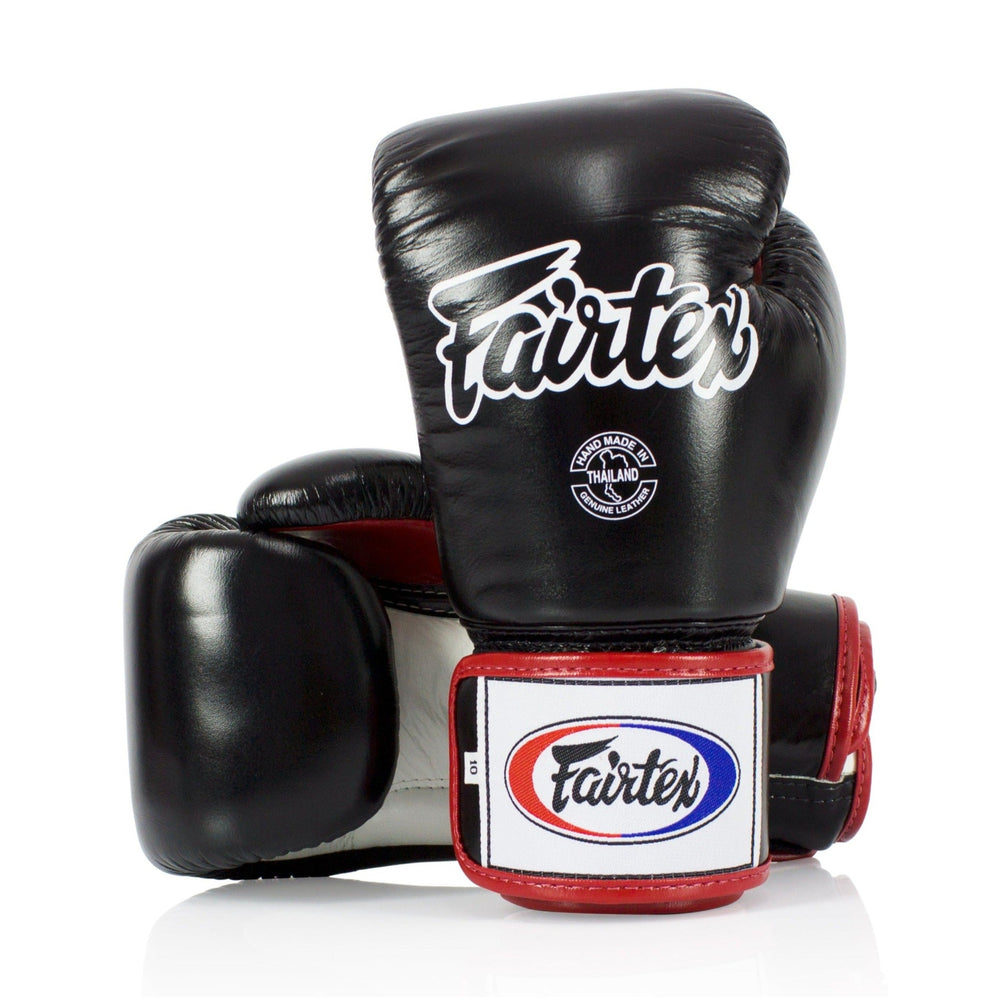 Fairtex BGV1 Black/White/Red Muay Thai Boxing Glove - Fairtex Store