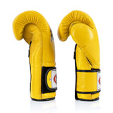 Fairtex BGV9 Mexican Style Yellow Black Muay Thai Boxing Glove - Heavy Hitter - Fairtex Store