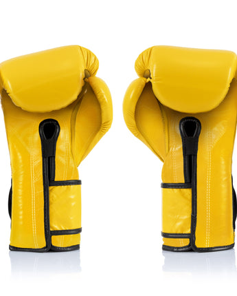 Fairtex BGV9 Mexican Style Yellow Black Muay Thai Boxing Glove - Heavy Hitter - Fairtex Store