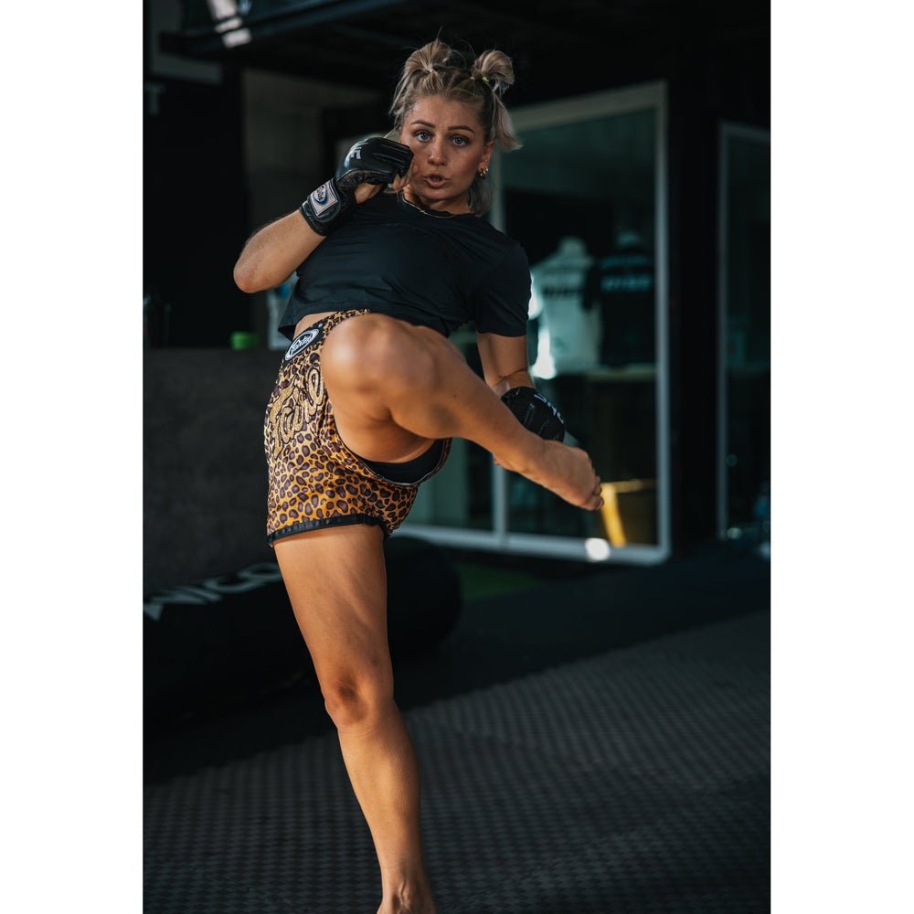 Fairtex BS1709 Leopard Slim Cut Muay Thai Boxing Short - Fairtex Store