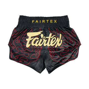 Fairtex BS1920 Black Lava Slim Cut Muay Thai Boxing Shorts - Fairtex Store