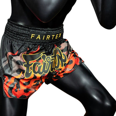 Fairtex BS1921 Black Volcano Slim Cut Muay Thai Boxing Short - Fairtex Store