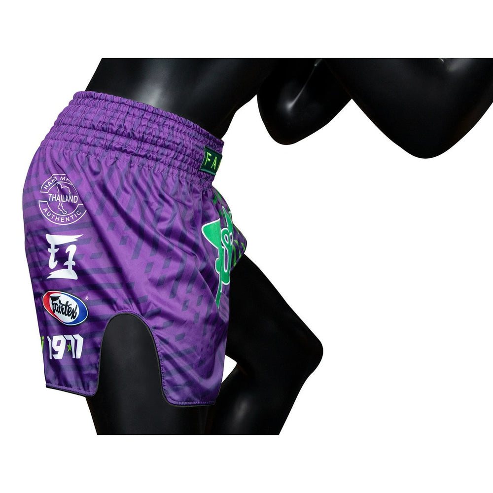 Fairtex BS1922 Racer Purple Slim Cut Muay Thai Boxing Shorts - Fairtex Store