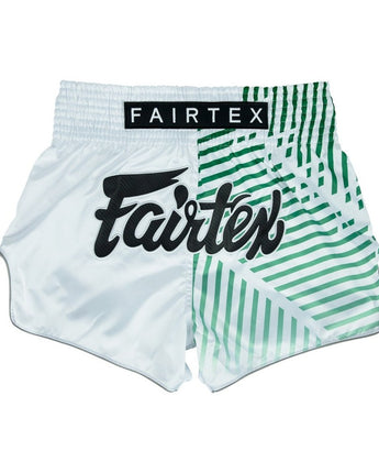 FairtexBS1923 Racer White Slim Cut Muay Thai Boxing Shorts - Fairtex Store