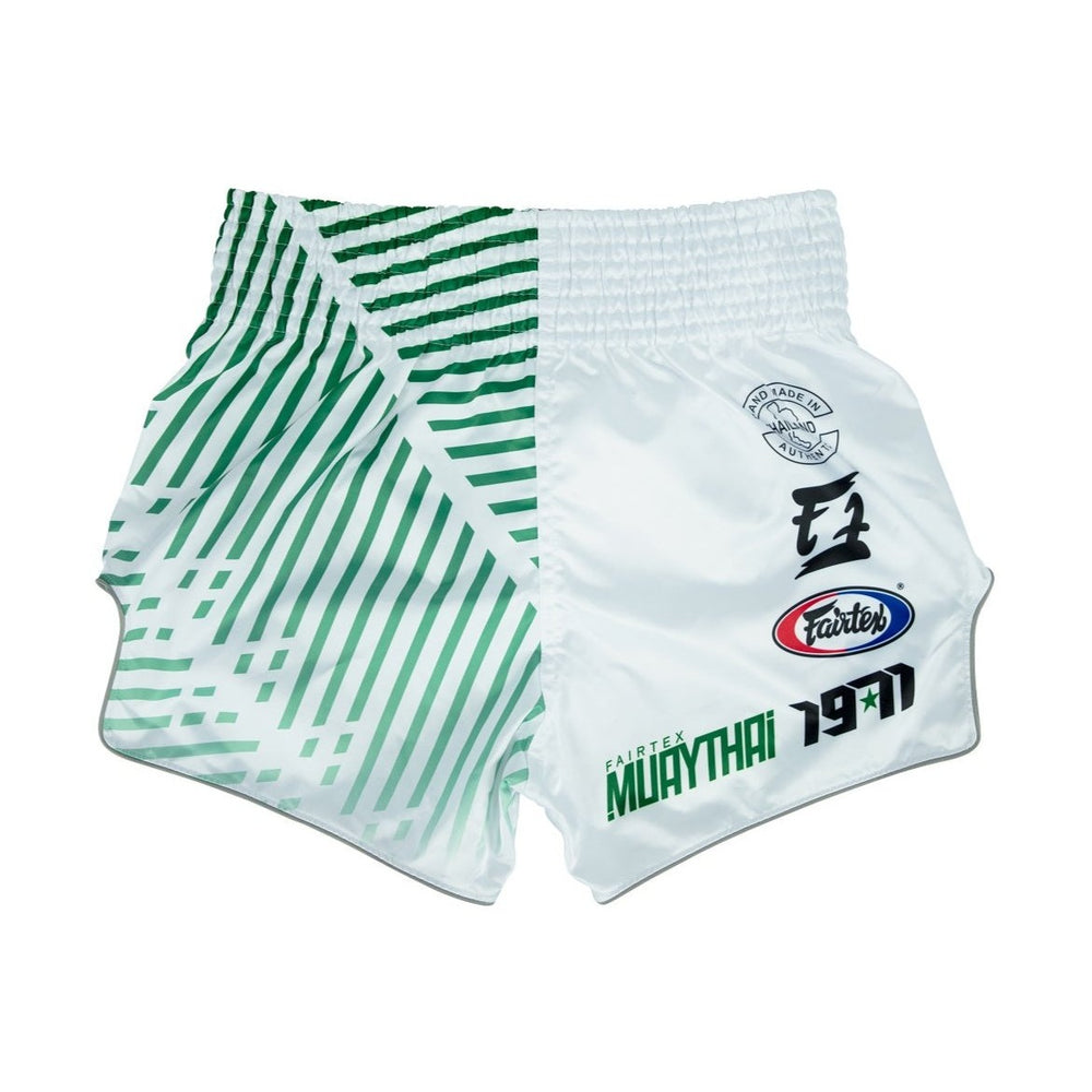 FairtexBS1923 Racer White Slim Cut Muay Thai Boxing Shorts - Fairtex Store