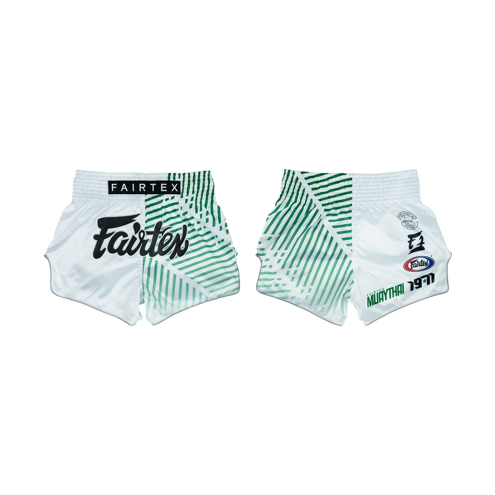 FairtexBS1923 Racer White Slim Cut Muay Thai Boxing Shorts - Fairtex Store