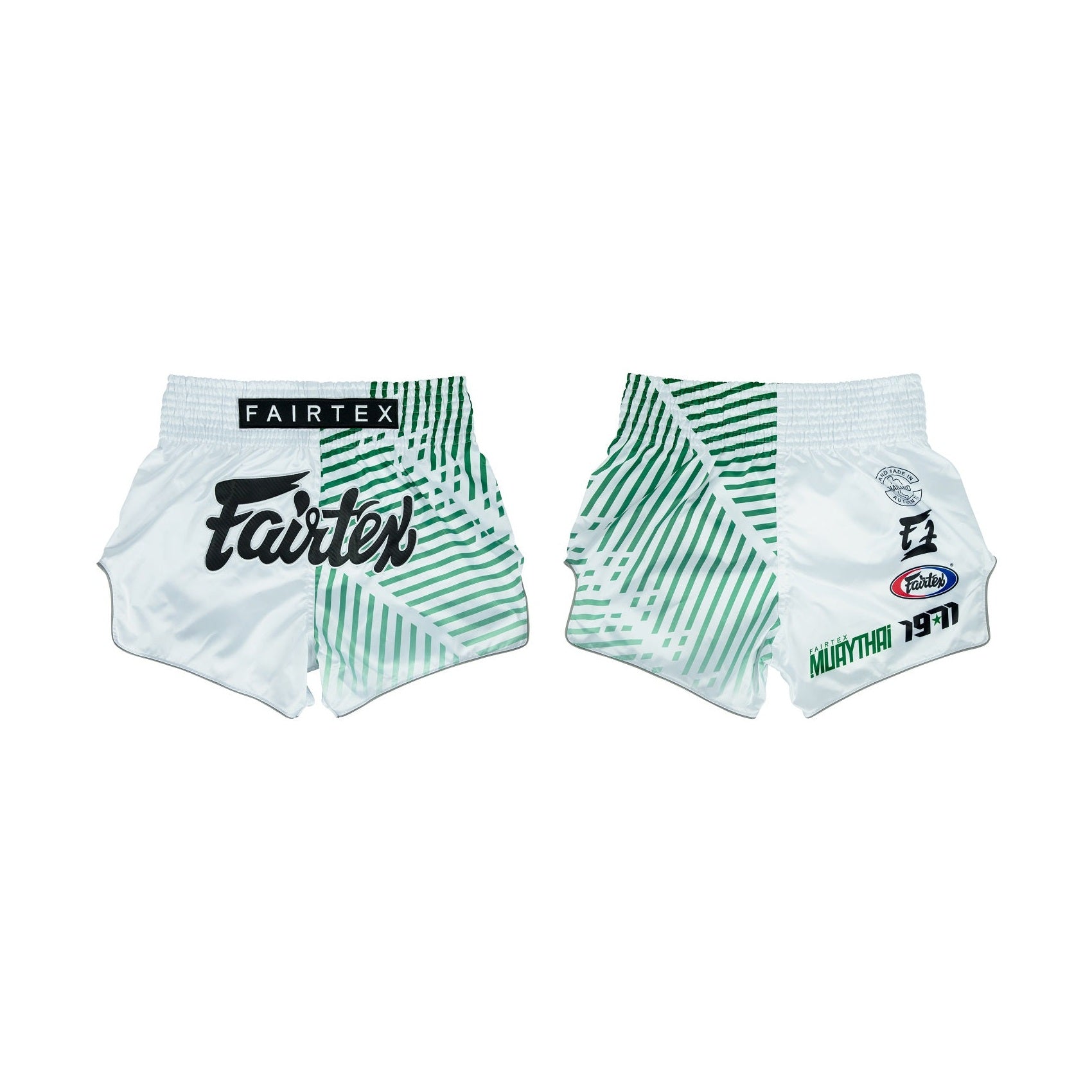 FairtexBS1923 Racer White Slim Cut Muay Thai Boxing Shorts - Fairtex Store