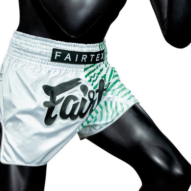 FairtexBS1923 Racer White Slim Cut Muay Thai Boxing Shorts - Fairtex Store