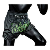 Fairtex BS1924 Racer Black Slim Cut Muay Thai Boxing Shorts - Fairtex Store