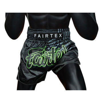 Fairtex BS1924 Racer Black Slim Cut Muay Thai Boxing Shorts - Fairtex Store