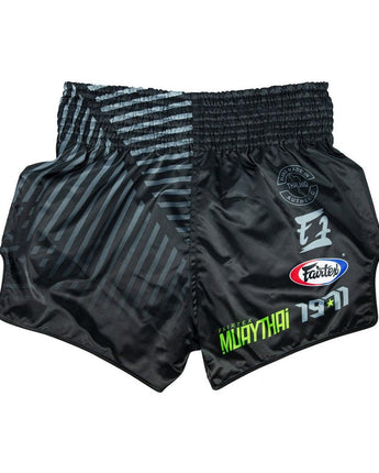 Fairtex BS1924 Racer Black Slim Cut Muay Thai Boxing Shorts - Fairtex Store