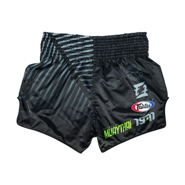 Fairtex BS1924 Racer Black Slim Cut Muay Thai Boxing Shorts - Fairtex Store