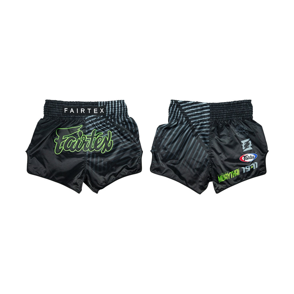 Fairtex BS1924 Racer Black Slim Cut Muay Thai Boxing Shorts - Fairtex Store