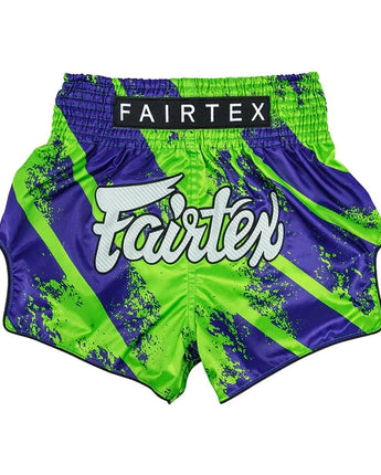 Fairtex BS1928 Green/Blue New Muay Thai Boxing Shorts Slim Cut