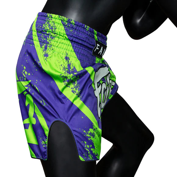 Fairtex BS1928 Green/Blue New Muay Thai Boxing Shorts Slim Cut