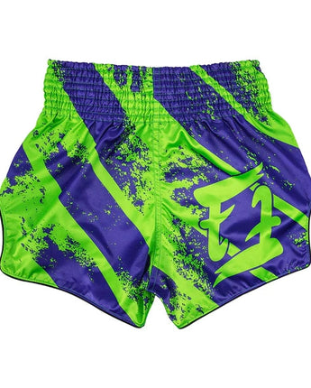 Fairtex BS1928 Green/Blue New Muay Thai Boxing Shorts Slim Cut