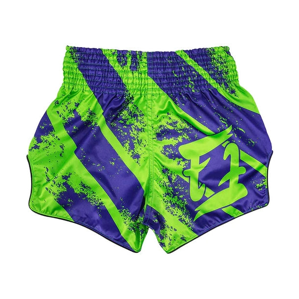 Fairtex BS1928 Green/Blue New Muay Thai Boxing Shorts Slim Cut