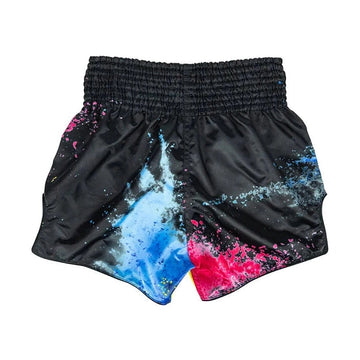 Fairtex BS1938 Black Acid Jazz Slim Cut Muay Thai Boxing Shorts