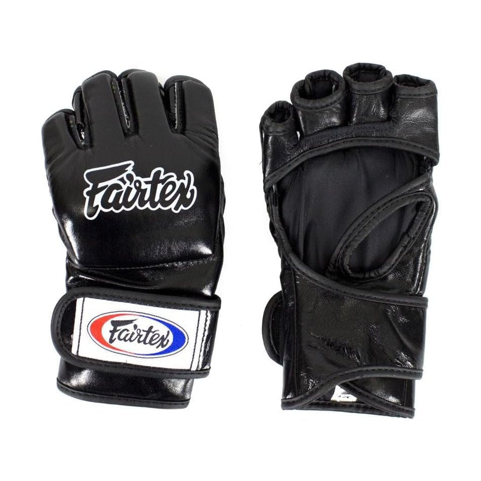 Fairtex FGV12 MMA Gloves — Genuine Leather Open-Palm Muay Thai & Grappling Gloves | ONE Championship Official