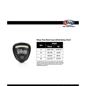 Fairtex GC2 Muay Thai Steel Cups for Muay Thai, Kick Boxing, MMA - Fairtex Store