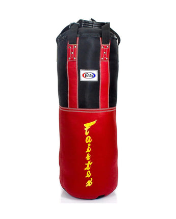 Fairtex HB3 Extra Large Heavy Bag Punching Bag for Muay Thai, Boxing, Kickboxing, MMA (Black/Red Filled)- 15.7" W x 39.3" H, 80lbs