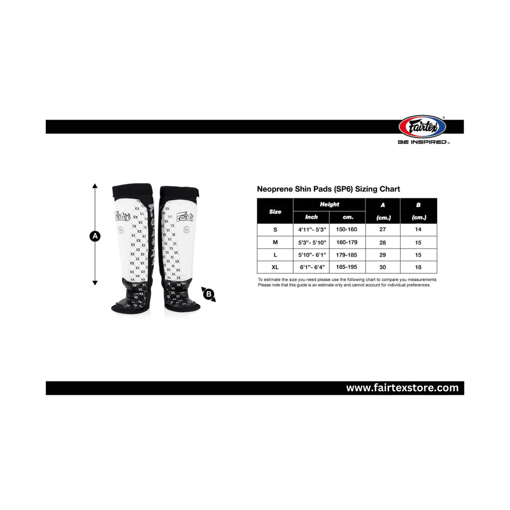 Fairtex SP6 Neoprene Muay Thai Shin Guard